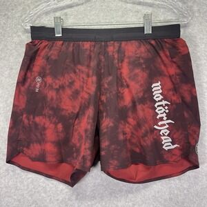Roark Shorts Mens Small Tie Dye Red Alta 6" Motörhead Run Amok Lined Stretch